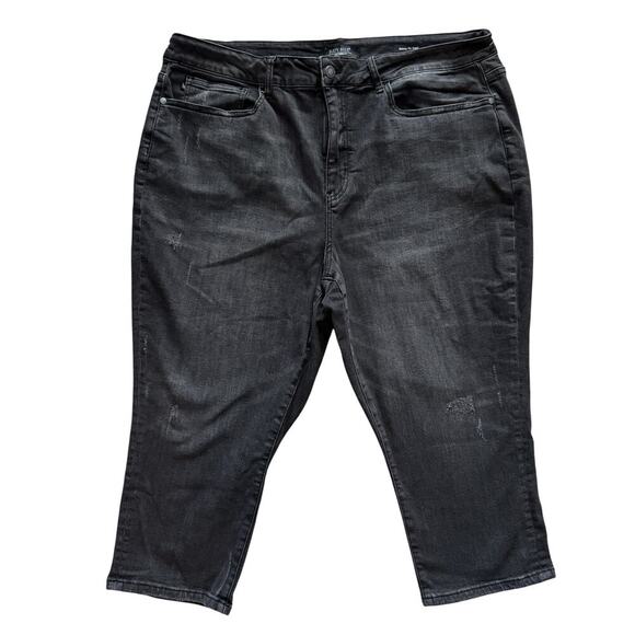 Judy Blue Jeans Women's Sz 22W Black denim Skinny Fit Capri casual Stretch prep - Picture 1 of 14